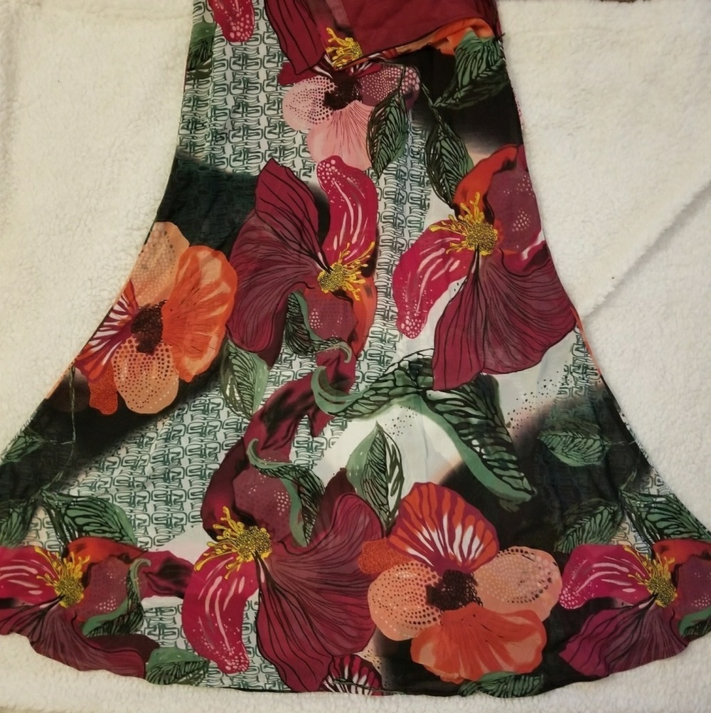 5 for 30> Long maxi dress floral. Small. Sd zip - Picture 3 of 5